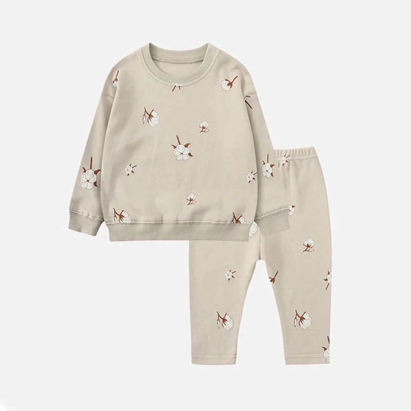 Conjunto de Moletom Flor de Algodão – Boutique Infantil Les Enfants