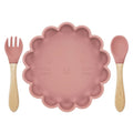 Conjunto de Prato de Silicone Antiderrapante e Talheres – Boutique Infantil Les Enfants