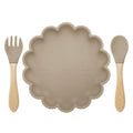 Conjunto de Prato de Silicone Antiderrapante e Talheres – Boutique Infantil Les Enfants