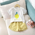 Conjunto Fruits Xadrez | T-shirt + Short – Boutique Infantil Les Enfants