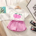 Conjunto Fruits Xadrez | T-shirt + Short – Boutique Infantil Les Enfants