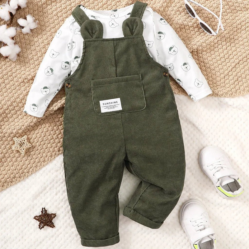 Conjunto Jardineira + Body Sunshine – Boutique Infantil Les Enfants