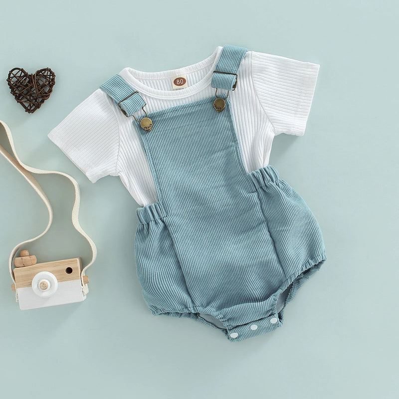 Conjunto Macacão e Camiseta de Manga Curta – Boutique Infantil Les Enfants