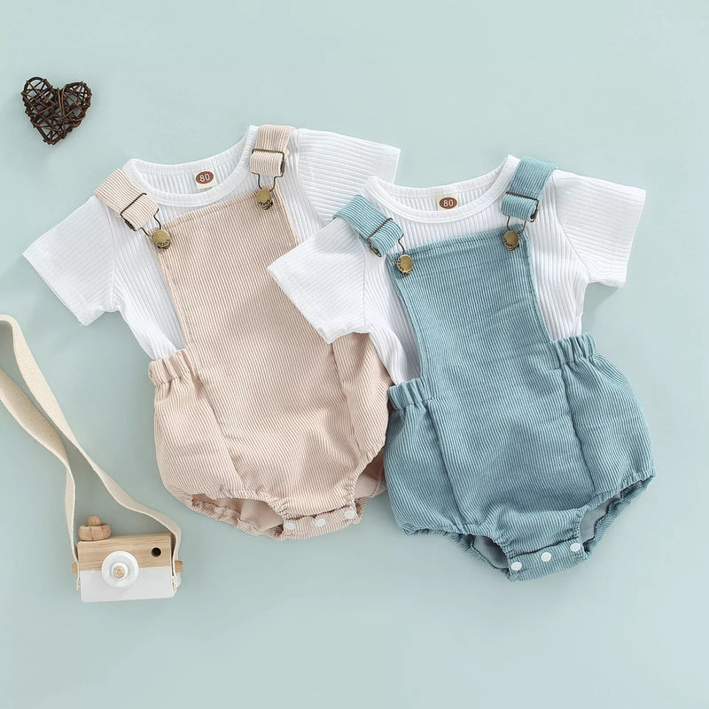 Conjunto Macacão e Camiseta de Manga Curta – Boutique Infantil Les Enfants