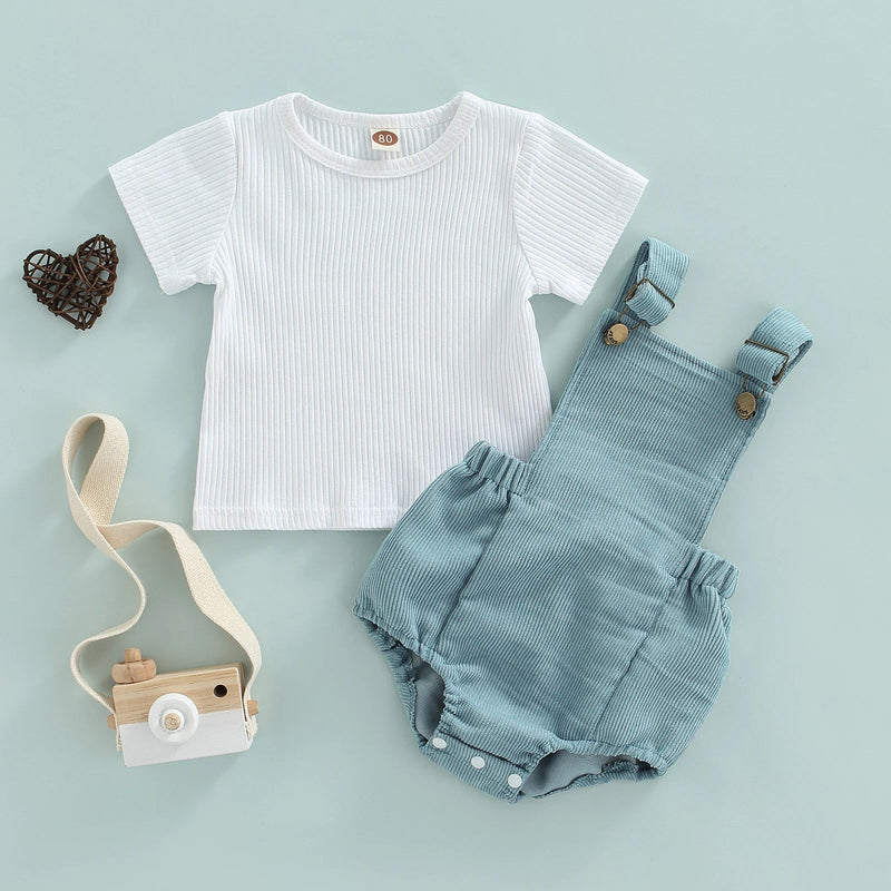 Conjunto Macacão e Camiseta de Manga Curta – Boutique Infantil Les Enfants