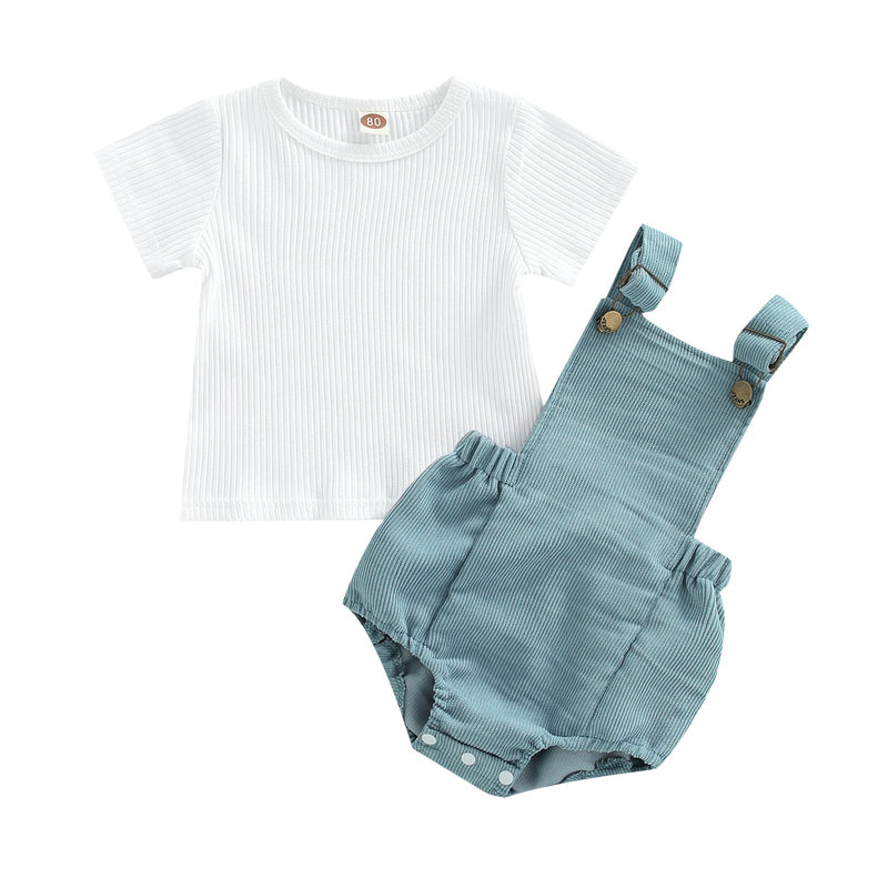 Conjunto Macacão e Camiseta de Manga Curta – Boutique Infantil Les Enfants