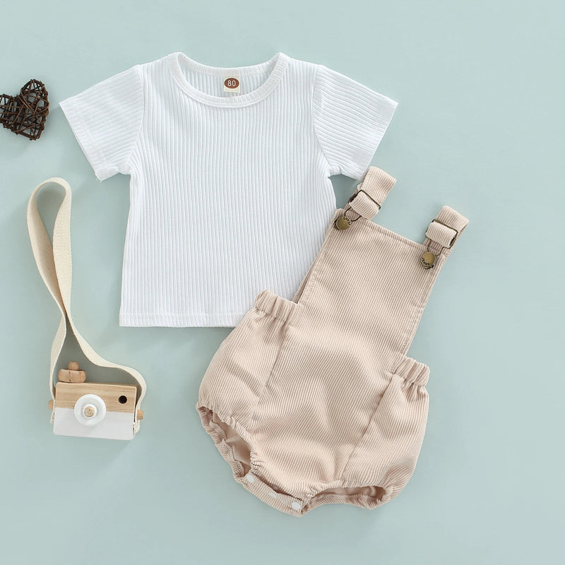 Conjunto Macacão e Camiseta de Manga Curta – Boutique Infantil Les Enfants