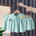 Conjunto Maya Xadrez com Bordado – Boutique Infantil Les Enfants