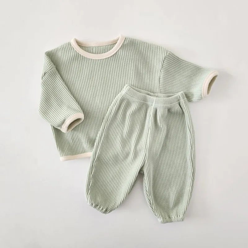 Conjunto Waffle - Calça + Blusa de Manga Longa – Boutique Infantil Les Enfants