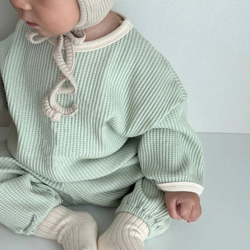 Conjunto Waffle - Calça + Blusa de Manga Longa – Boutique Infantil Les Enfants