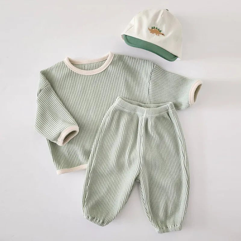 Conjunto Waffle - Calça + Blusa de Manga Longa – Boutique Infantil Les Enfants