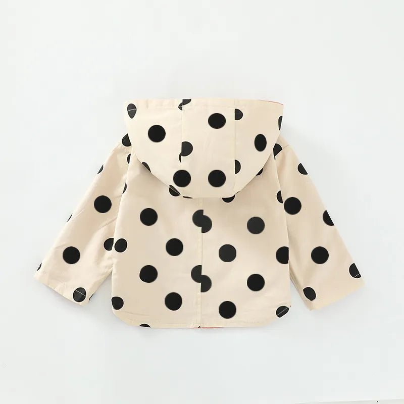 Jaqueta de Bolinhas com Capuz Dupla Face – Boutique Infantil Les Enfants