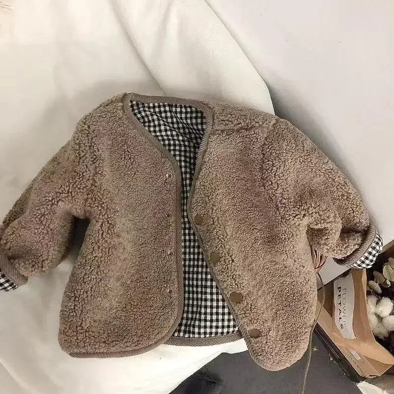 Jaqueta Dupla face Xadrez – Boutique Infantil Les Enfants