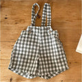Jardineira Baby Xadrez – Boutique Infantil Les Enfants