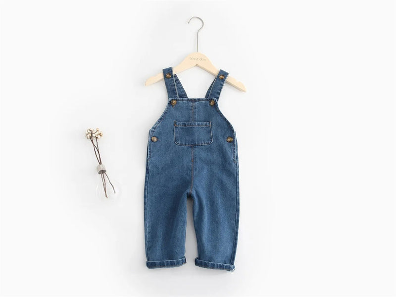 Jardineira de algodão | Denim – Boutique Infantil Les Enfants