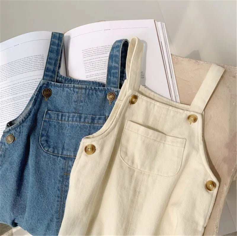 Jardineira de algodão | Denim – Boutique Infantil Les Enfants