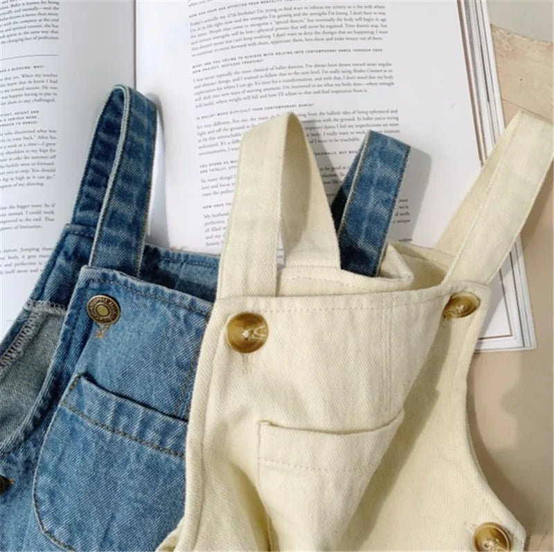 Jardineira de algodão | Denim – Boutique Infantil Les Enfants