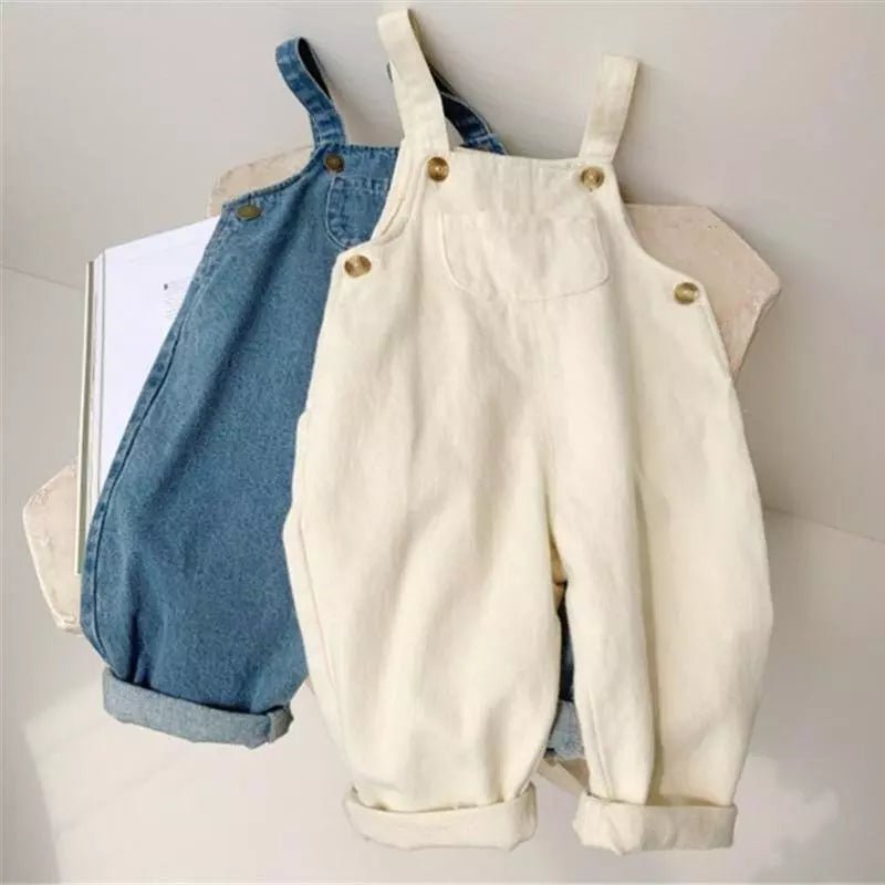 Jardineira de algodão | Denim – Boutique Infantil Les Enfants