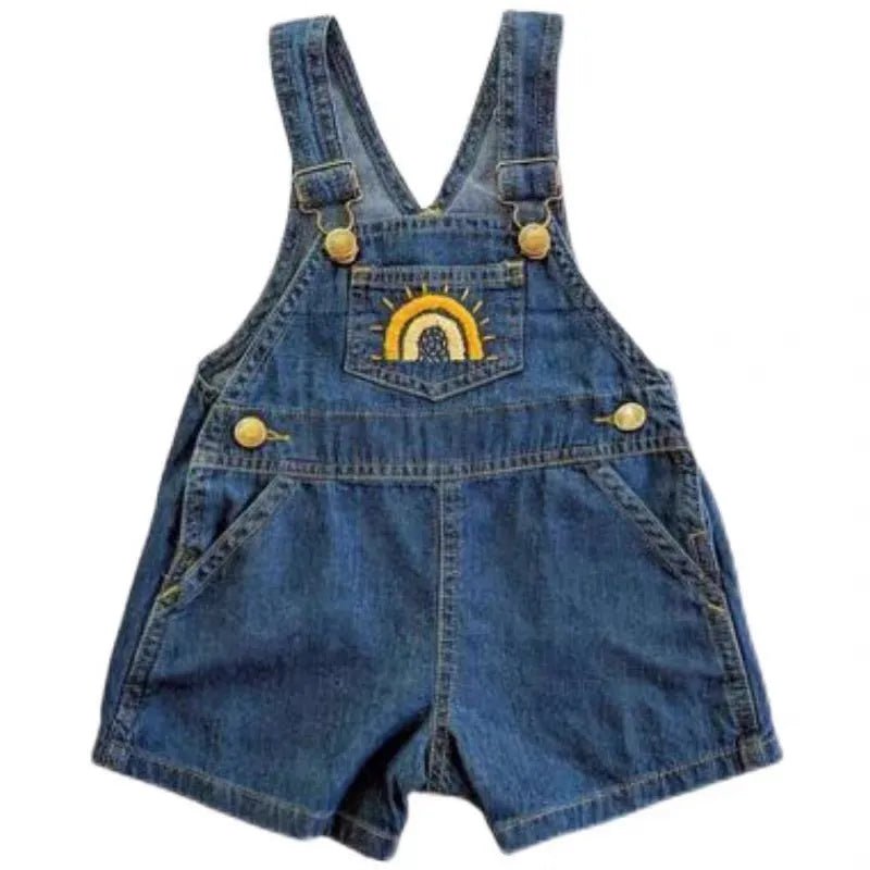 Jardineiras Jeans Rainbow – Boutique Infantil Les Enfants