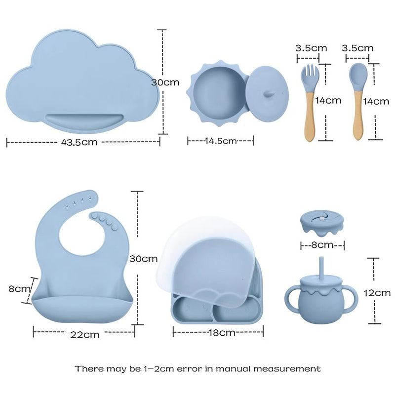 Kit Introdução Alimentar Silicone | 7 peças – Boutique Infantil Les Enfants