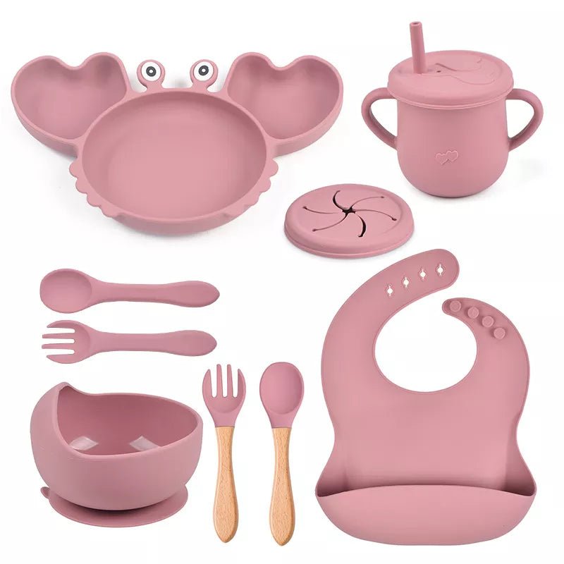 Kit Introdução Alimentar Silicone Caranguejo | 8 peças – Boutique Infantil Les Enfants