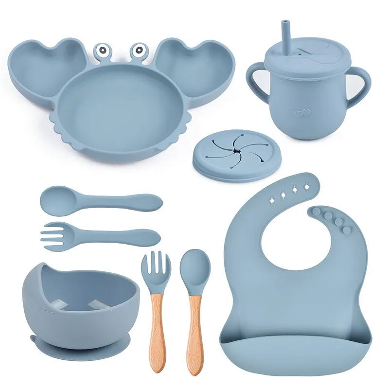 Kit Introdução Alimentar Silicone Caranguejo | 8 peças – Boutique Infantil Les Enfants