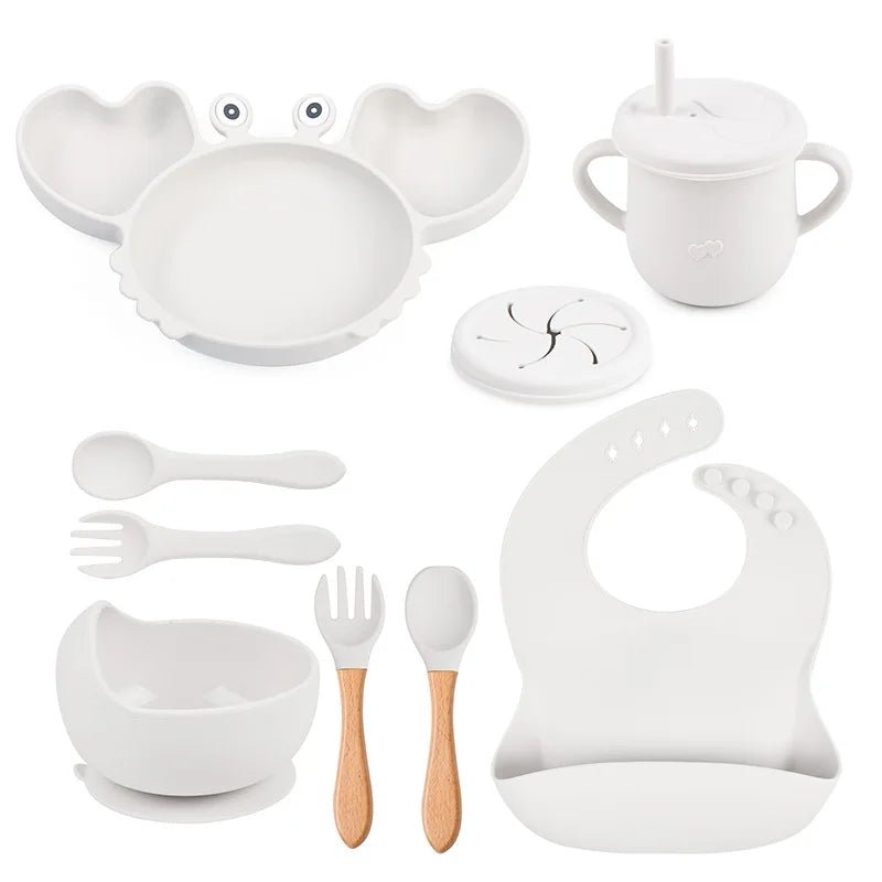 Kit Introdução Alimentar Silicone Caranguejo | 8 peças – Boutique Infantil Les Enfants