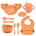 Kit Introdução Alimentar Silicone Caranguejo | 8 peças – Boutique Infantil Les Enfants