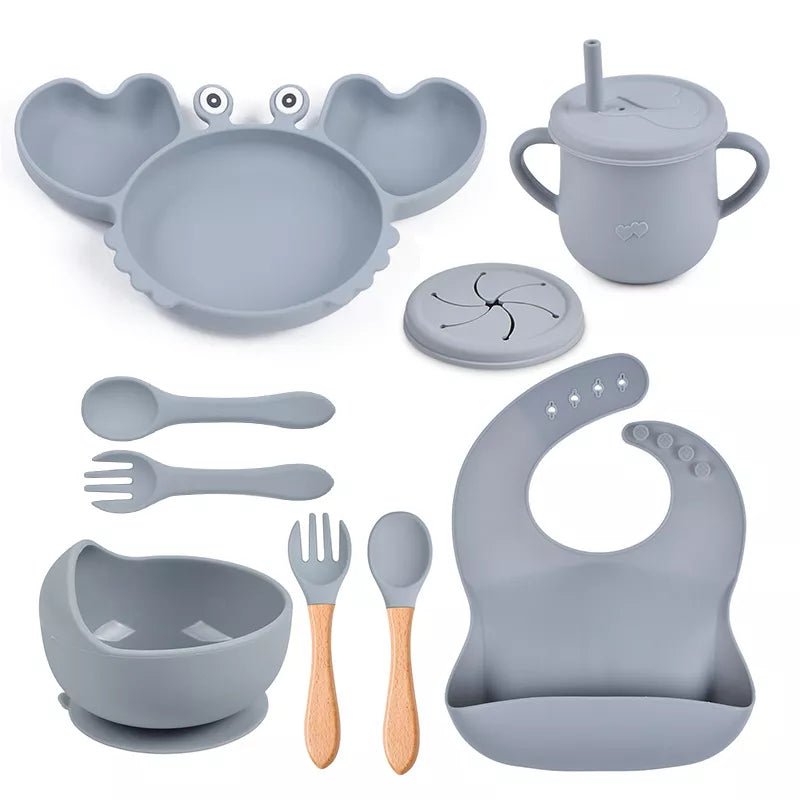 Kit Introdução Alimentar Silicone Caranguejo | 8 peças – Boutique Infantil Les Enfants