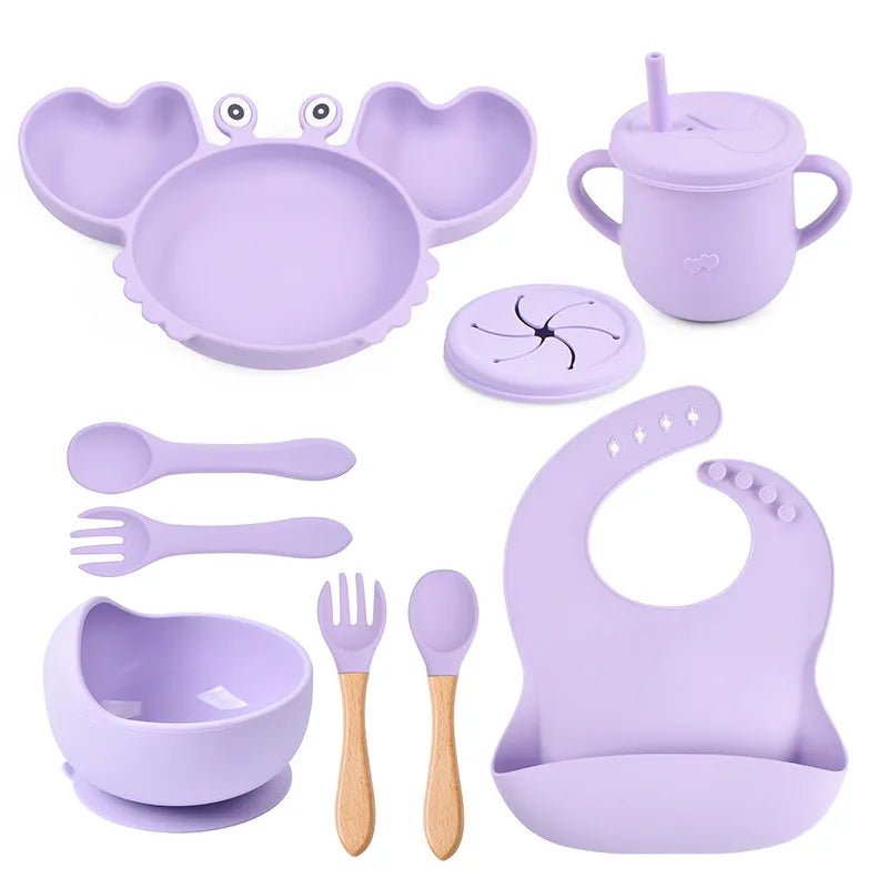 Kit Introdução Alimentar Silicone Caranguejo | 8 peças – Boutique Infantil Les Enfants