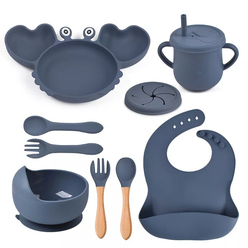 Kit Introdução Alimentar Silicone Caranguejo | 8 peças – Boutique Infantil Les Enfants