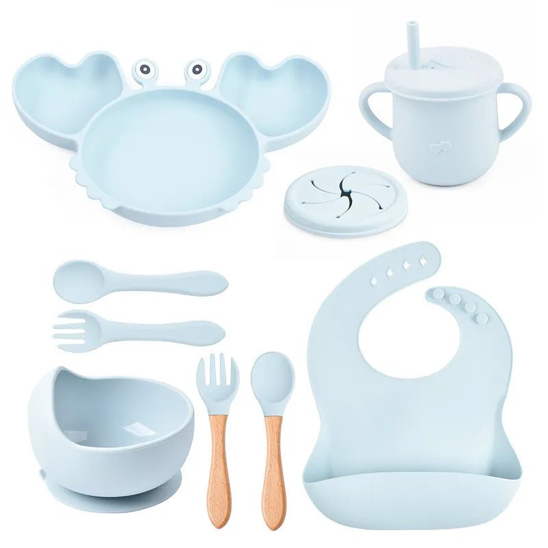 Kit Introdução Alimentar Silicone Caranguejo | 8 peças – Boutique Infantil Les Enfants