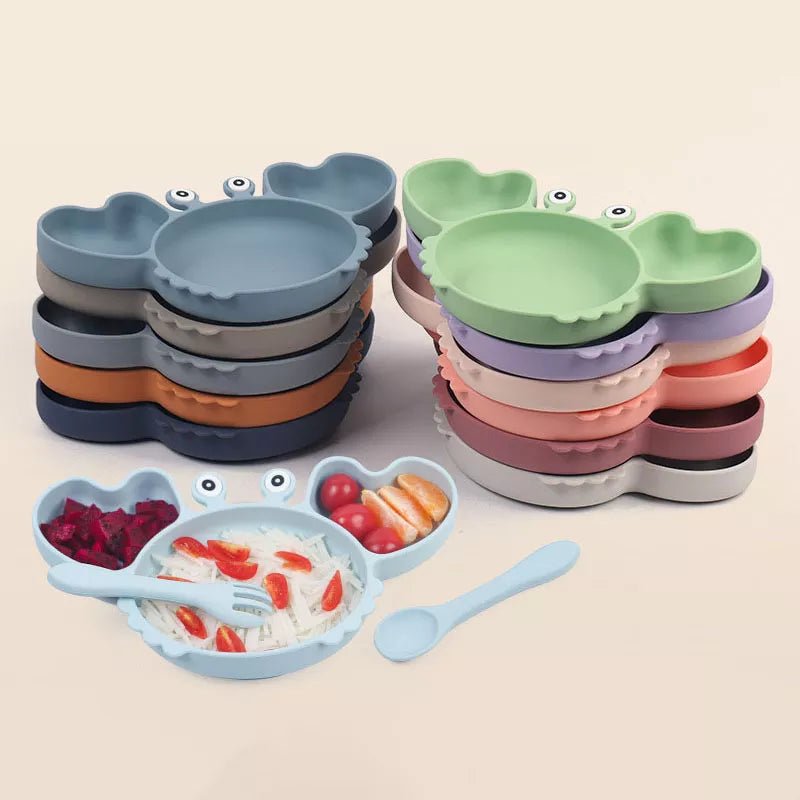 Kit Introdução Alimentar Silicone Caranguejo | 8 peças – Boutique Infantil Les Enfants