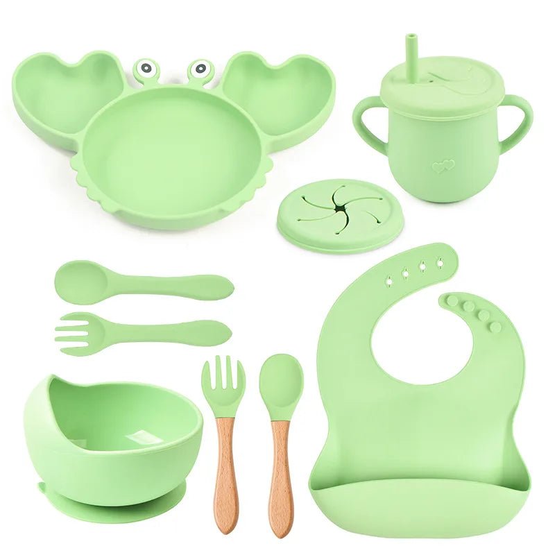 Kit Introdução Alimentar Silicone Caranguejo | 8 peças – Boutique Infantil Les Enfants