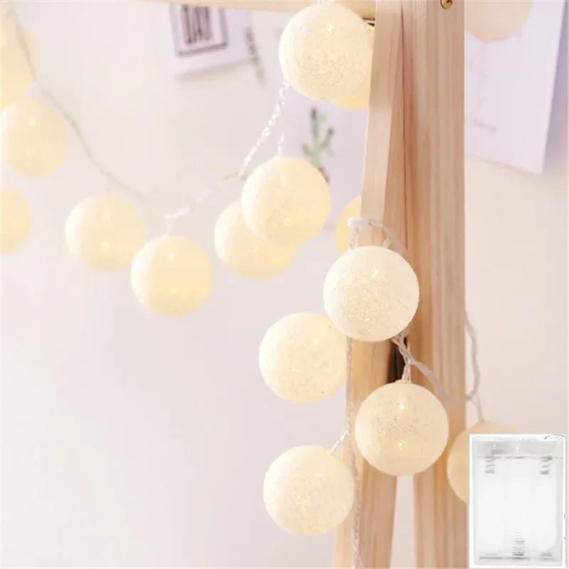 Luminária Cordão Fairy Lights com Bolas de Algodão – Boutique Infantil Les Enfants