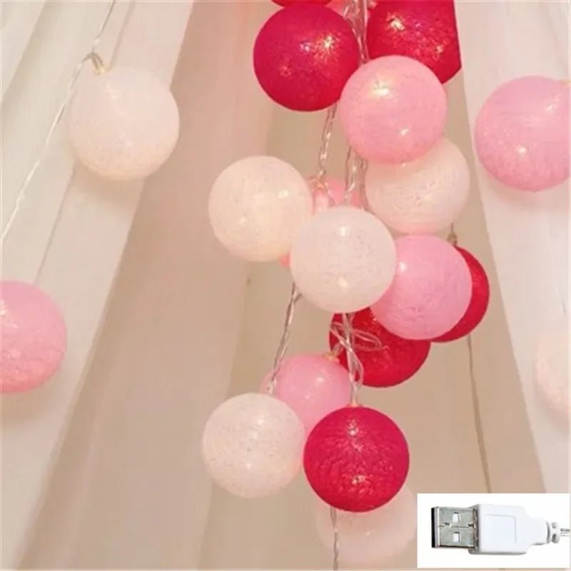 Luminária Cordão Fairy Lights com Bolas de Algodão – Boutique Infantil Les Enfants