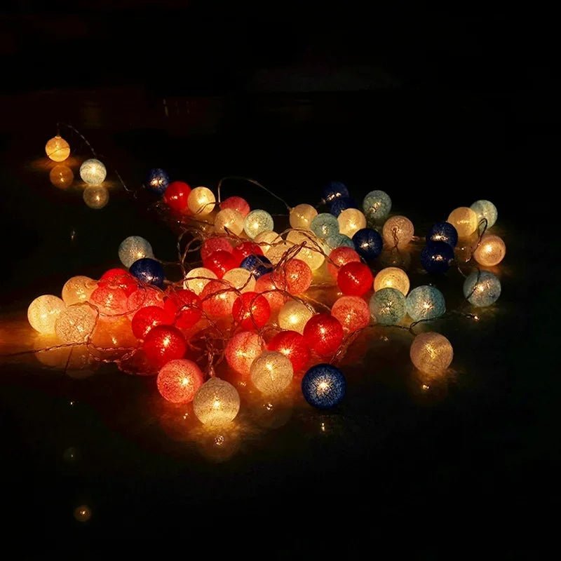 Luminária Cordão Fairy Lights com Bolas de Algodão – Boutique Infantil Les Enfants
