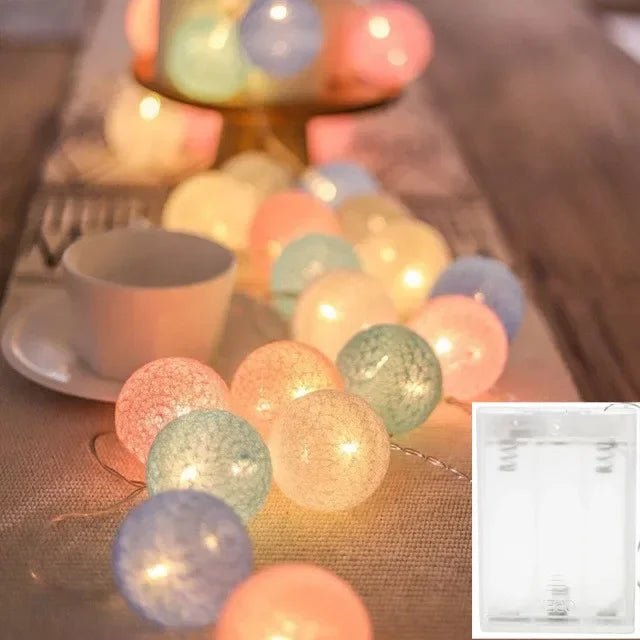 Luminária Cordão Fairy Lights com Bolas de Algodão – Boutique Infantil Les Enfants