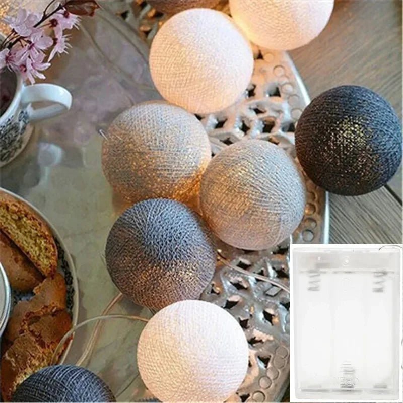 Luminária Cordão Fairy Lights com Bolas de Algodão – Boutique Infantil Les Enfants
