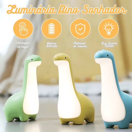 Luminária Infantil Dino Sonhador – Boutique Infantil Les Enfants