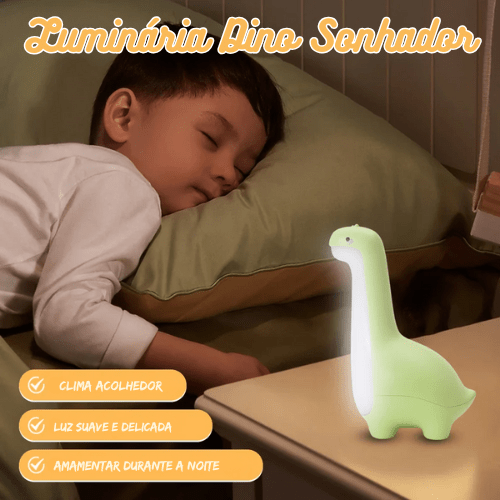 Luminária Infantil Dino Sonhador – Boutique Infantil Les Enfants