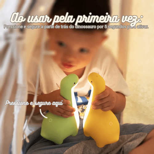 Luminária Infantil Dino Sonhador – Boutique Infantil Les Enfants