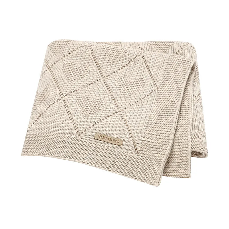 Manta de algodão - Tricot | Heart – Boutique Infantil Les Enfants