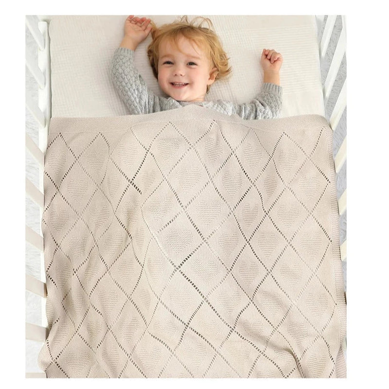 Manta de algodão - Tricot | Heart – Boutique Infantil Les Enfants