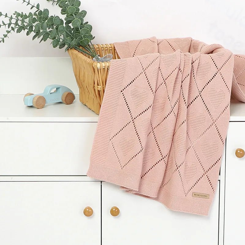 Manta de algodão - Tricot | Heart – Boutique Infantil Les Enfants