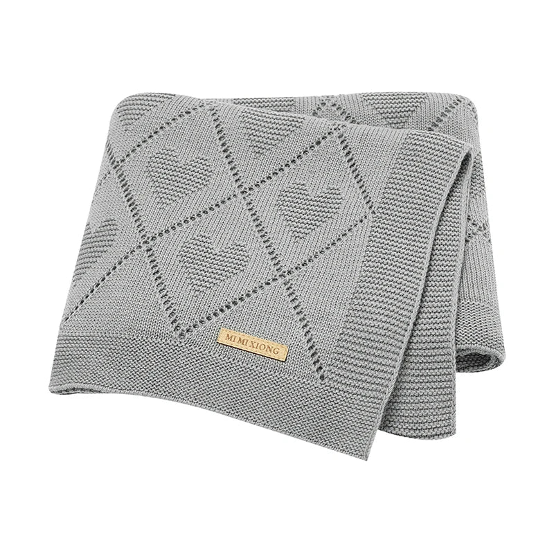 Manta de algodão - Tricot | Heart – Boutique Infantil Les Enfants