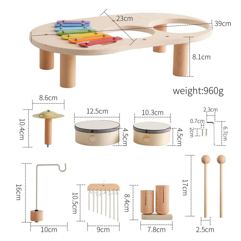 Mesa de Musicalização de Madeira – Boutique Infantil Les Enfants