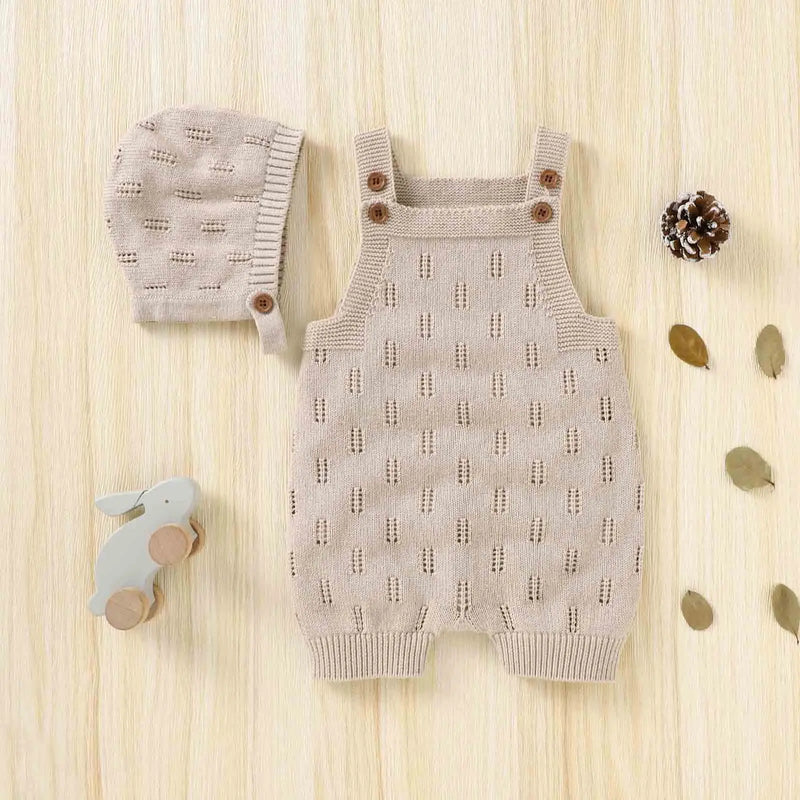 Romper de tricot com Gorro – Boutique Infantil Les Enfants