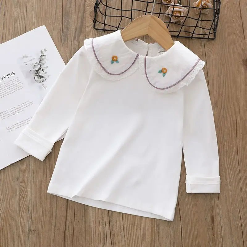 T-shirt de Algodão Bordado Greta – Boutique Infantil Les Enfants