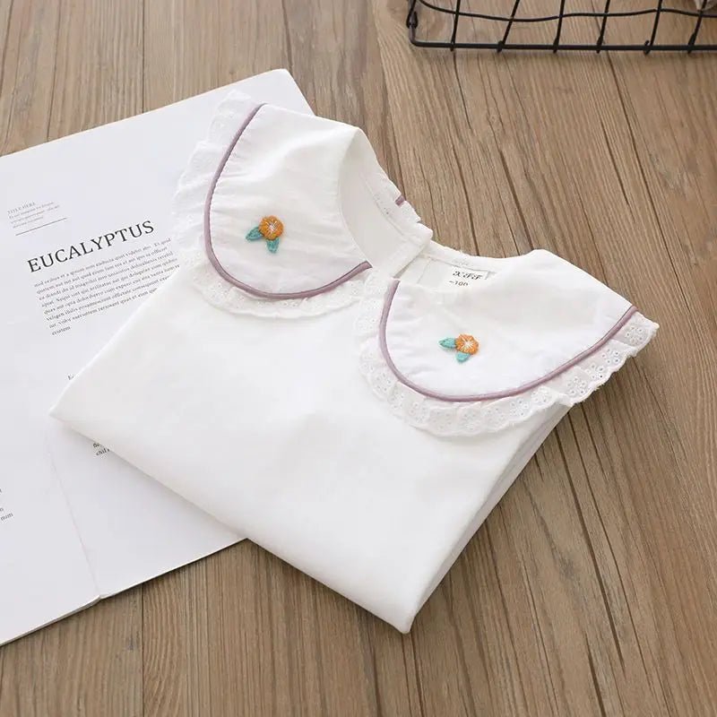 T-shirt de Algodão Bordado Greta – Boutique Infantil Les Enfants